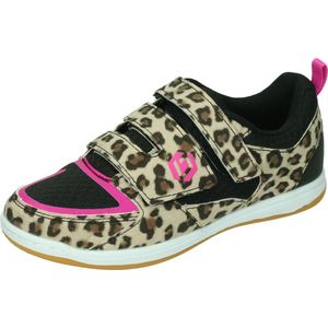Brabo Velcro Leopard Indoor Junior Sportschoenen Hockey Brown/Black