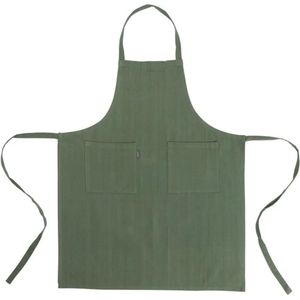 Linen en More keukenschort Indi (army green, 75x90cm)
