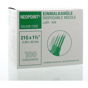 Injectienaald - Steriel - 0.8 x 40 - 100 Stuks