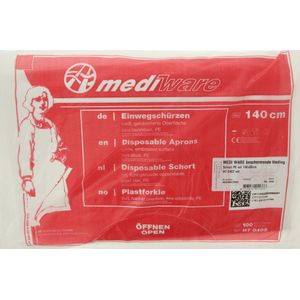 Blockland - Wegwerpschort - Wit - 140 x 80 cm - 100 Stuks