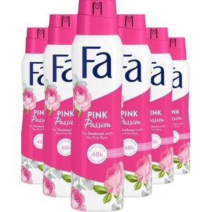 6x Fa deodorant spray Pink Passion (150 ml)