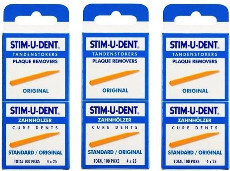 Stimudent Origineel - Tandenstokers - 3 x 100 stuks - Voordeelverpakking