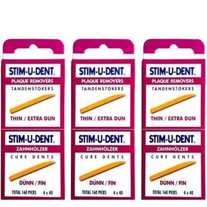 Stimudent Dun - Tandenstokers - 3 x 160 stuks - Voordeelverpakking