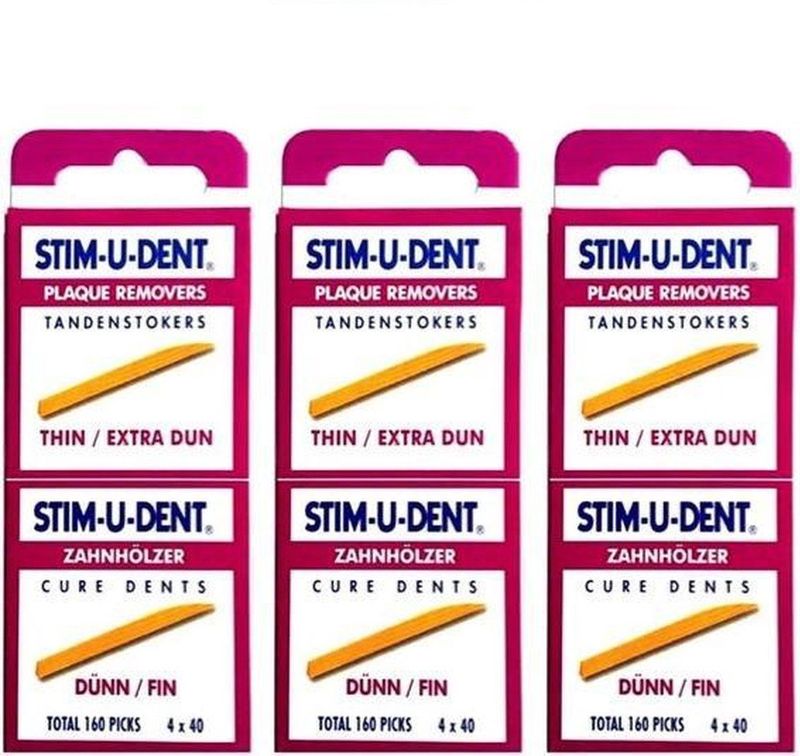 Stimudent Dun - Tandenstokers - 3 x 160 stuks - Voordeelverpakking