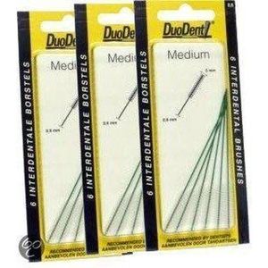 Duodent Interdentale Borstel Micro Fine 0.6 mm - 3x  6 st - Rager - Voordeelverpakking