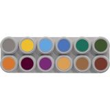 Grimas Schmink - Schminkpalet, 12x2,5 ml, diverse kleuren