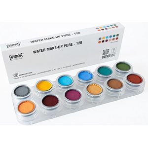 Grimas Schmink - Schminkpalet, 12x2,5 ml, diverse kleuren