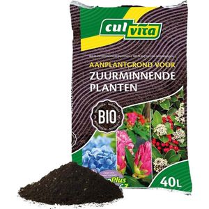 Culvita - Biologische aanplantgrond zuurminnende 40 liter - geschikt voor o.a. azalea, hortensia en rododendron.