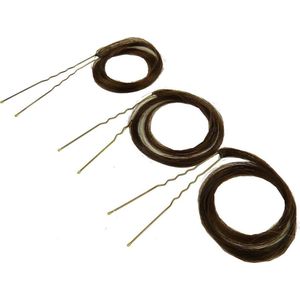 3x Balmain Elegance Finish Accents Chocolate Brown haar Styling clip extensions