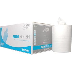 Midirollen 110001 Wit 1laags 275m Zonder Koker Cellulose ECO 6rollen (110001)