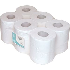 Klika - Poetspapier | op rol | 19cm | 300m | papier | wit | 6 stuks