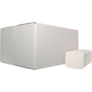 Handdoek 21x24cm Z-vouw Wit 2laags 3200st (208020)
