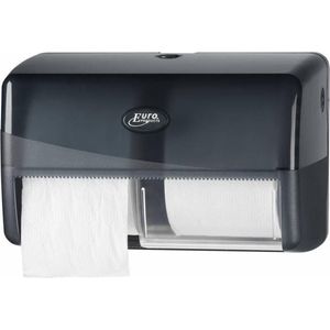 Pearl black Duo toiletrolhouder compact zwart