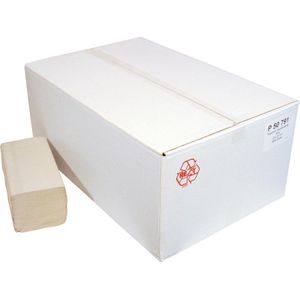 Euro Products - Vouwhanddoekjes 1-laags naturel - Z-vouw - 23 x 25 cm - 5000 stuks