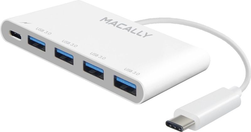 Macally UC3HUB4C interface hub USB 3.2 Gen 1 (3.1 Gen 1) Type-C 5000 Mbit/s Wit