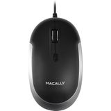 Macally - DYNAMOUSE-SG - Optische Bedrade USB-A-Muis - Zwart/Grijs