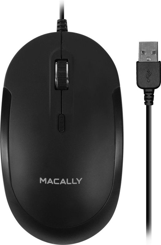 Macally DYNAMOUSE-B muis Ambidextrous USB Type-A Optisch 1600 DPI