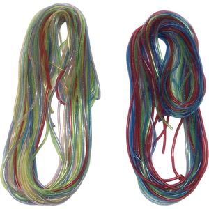 Scoubidou draden touwtjes 100 stuks van 180 cm glitter draad