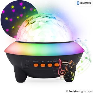 PartyFunLights - Bluetooth UFO Party Speaker - lichteffecten - ingebouwde accu - met afstandsbediening - projector lamp