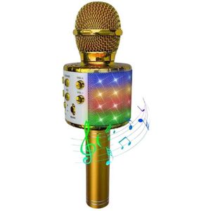 PartyFunLights - Bluetooth Karaoke Microfoon - incl. luidspreker - met lichteffecten - echo effect