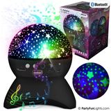 PartyFunLights - Draadloze Bluetooth Nightlight Speaker - lichteffecten - oplaadbare accu - sterren projector lamp