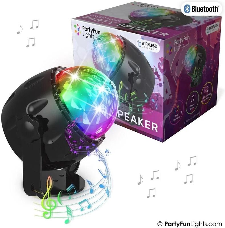 PartyFunLights - Discolamp - Party Speaker - met afstandsbediening - LED - Bluetooth - USB