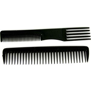 Afro kam 2 ledig en grove kam zwart.