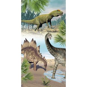 Good Morning Kids Dino Strandlaken nr.6602 - Poly Velours - 75x150 cm - Multi