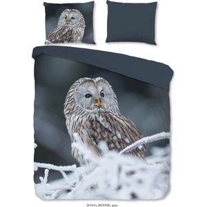 Dekbedovertrek - Grijs - Katoen - 240x220 cm