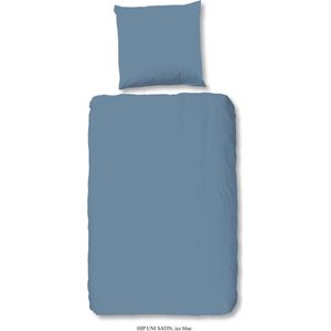 Hip Dekbedovertrek Uni Satin 140 X 220 Cm Katoen/satijn Blauw