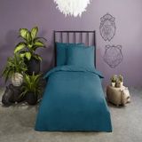 Hip Dekbedovertrek Uni Satin 140 X 220 Katoen/satijn Petrol