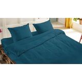 Hip Dekbedovertrek Uni Satin 140 X 220 Katoen/satijn Petrol