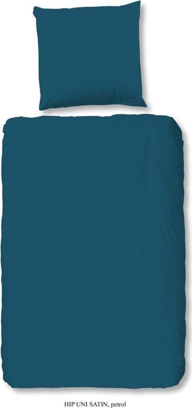 Hip Dekbedovertrek Uni Satin 140 X 220 Katoen/satijn Petrol
