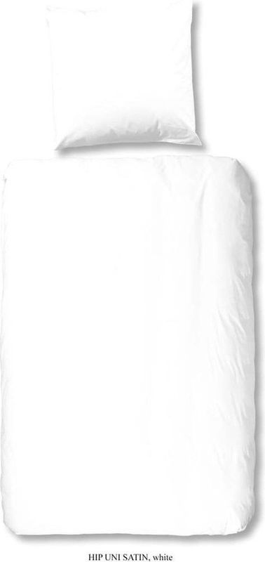 HIP - Dekbedovertrek - Wit - 100% Katoen-Satijn - 1 Persoon
