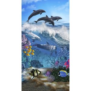 Strandlaken - Blauw - Katoen