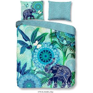 HIP - Isara - Dekbedovertrek - Blauw - 100% Katoen-Satijn