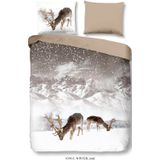 Good Morning - Dekbedovertrek - Meerkleurig - Katoen-Flanel - Eenpersoons 140x200 cm - Landschap & Dieren