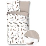 Good Morning - Dekbedovertrek - Meerkleurig - Katoen/Flanel - Dessin: Veren