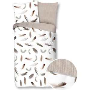 Good Morning - Dekbedovertrek - Meerkleurig - Katoen/Flanel - Dessin: Veren