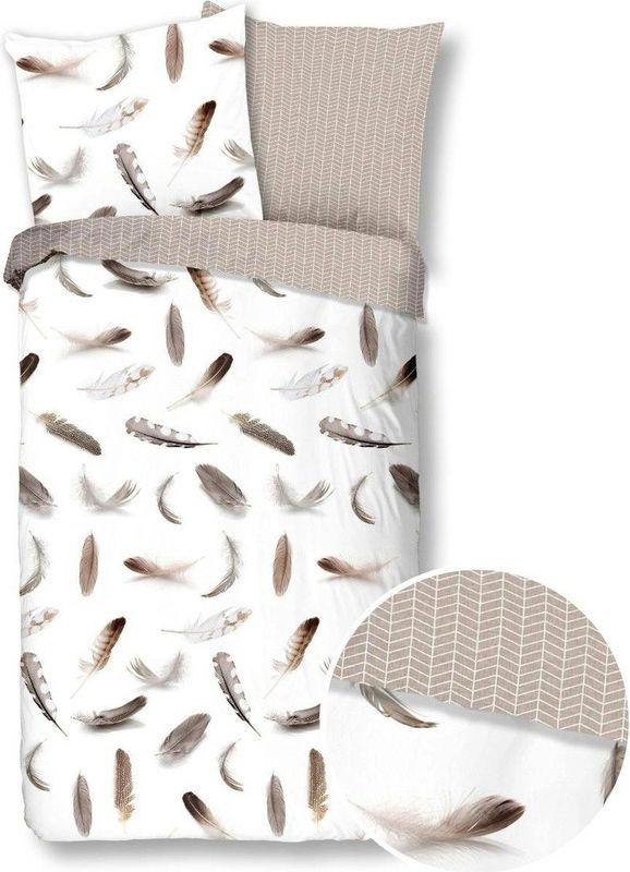 Good Morning - Dekbedovertrek - Meerkleurig - Katoen/Flanel - Dessin: Veren