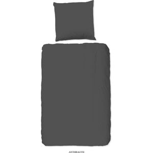 HIP - Dekbedovertrek - Antraciet - Katoen Satijn