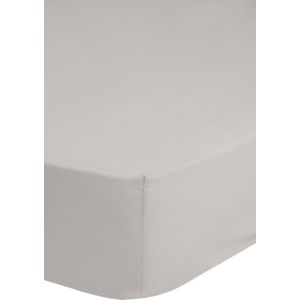 Satijnen Hoeslaken - Beige - 180x200cm - 100% Zacht Katoen Satijn - Tot 25cm Matrasdikte