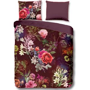 Simone - Descanso Dekbedovertrek - Bordeaux - 100% Katoen Satijn