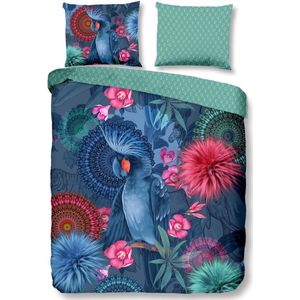 Dekbedovertrek - Blauw - Katoen - 240x220 cm