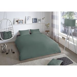 Good Morning - Dekbedovertrek - Zwart/Blauw/Groen/Grijs/Antraciet - Katoen - Effen