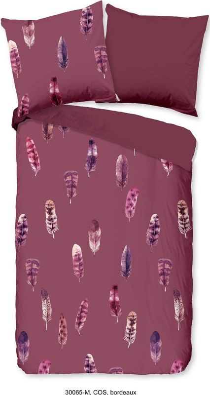 Cos - Dekbedovertrek - Rood - Microvezel - Dessin: Bloemen