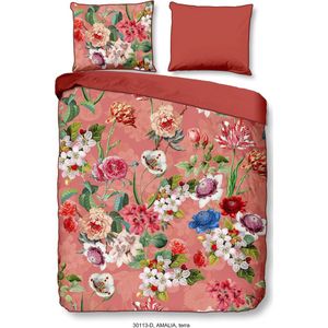 Descanso Dekbedovertrek Amalia - organic nr.30113 terra - 240x220 + 2 kussenslopen 60x70 - Rood