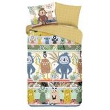 Dekbedovertrek - Blauw - Katoen - Eenpersoons