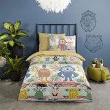 Dekbedovertrek - Blauw - Katoen - Eenpersoons