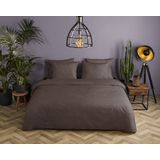 HIP - Dekbedovertrek - Bruin - Katoen Satijn